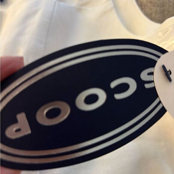 Scoop Longline Linen Blend Vest Sz Small Winter white - Picture 6 of 6